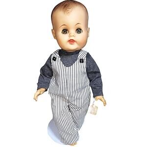 16" Vintage Madame Alexander Cute Heterochromia Baby Boy Doll With 2 Outfits